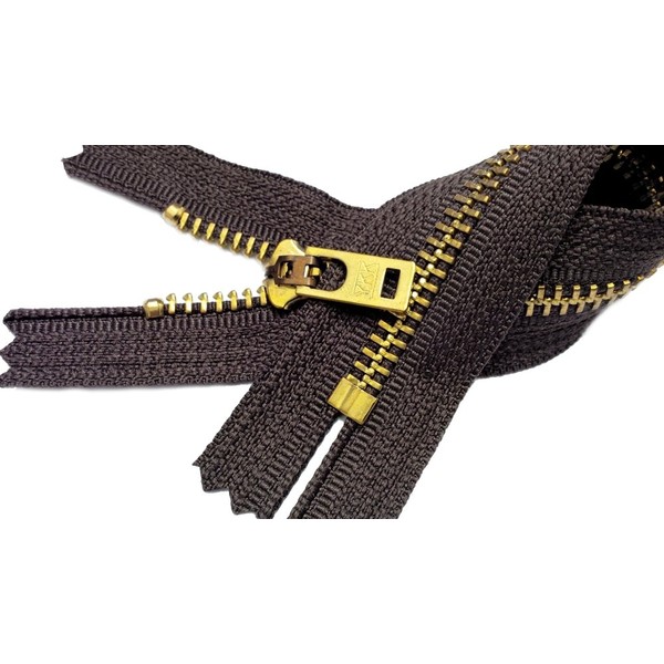 YKK® 7” Jeans Zipper with Locking Slider YKK #5 Brass