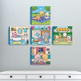 ArtPops Coloring Boxes – Pop-Up Pre-Printed Coloring Box Set – DIY Wall Art Kit for Teens & Adults – Eco-Friendly, Easy to Hang, No Frame Needed – 5-Pack, Cozy Days