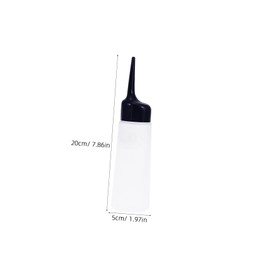 NOLITOY 2pcs Refillable Hairdressing Cleaning Tool Large Capacity Shampoo Hair Dye Container for Salon Home Use Easy Squeeze Design Durable Plastic White