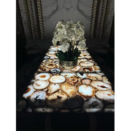 Minxue 4PCS Soft LED Backlight Sheet 28W 6000K White Color Backlit Flexible cuttable 19.3X9.6 inch for Translucent countertop Indoor