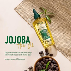 Vatika Afro Naturals Jojoba Restorative Hair Oil -100 ml | For Intense Hair Repair & Frizz Control | Nourishing Care For Smooth, Healthy Hair