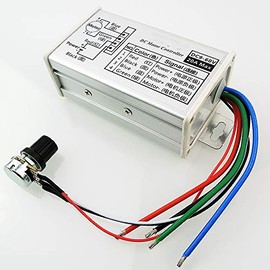BE-TOOL 9V 12V 24V 36V 48V 60V DC 20A Max PWM DC Motor Stepless Variable Speed Controller 25kHz Switch with Metal Shell