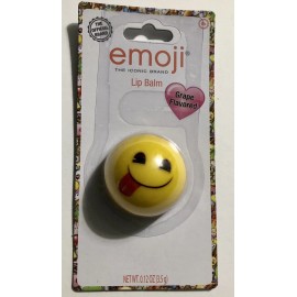 Emoji Brand NIP Limited EMOJI Iconic Brand Smiling Tongue Out Face Grape Flavor Lip Balm