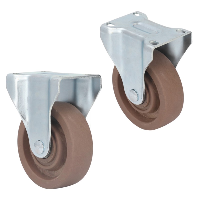 Nylon Caster 4in Fixed Plate Caster Wheel Heat Resistant for