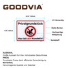 Goodvia Privatgrundstück Kein Hundeklo Sign, 32 x 24 cm, Hartschaumplatte