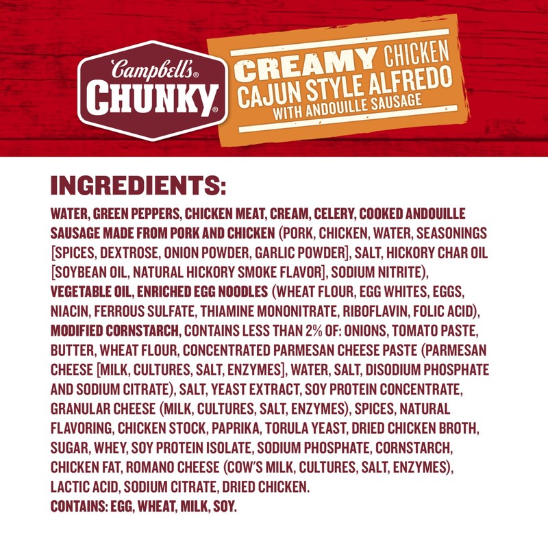 Campbell's Chunky Creamy Chicken Cajun Style Alfredo With Andouille Sausage