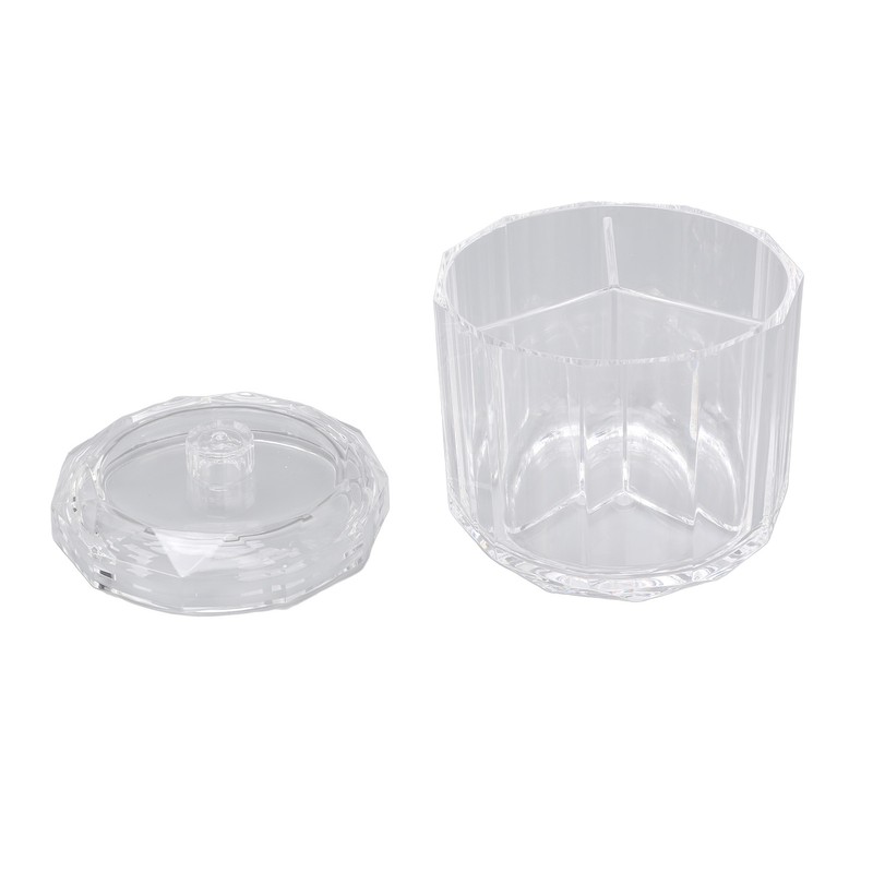 Cotton Swab Holder with Lid Clear Dust Proof Waterproof 3