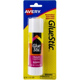Avery Glue Stic - Washable, Non-Toxic Glue Sticks for Classroom, Crafting, and Office Use, 1.27 oz., 1 Stick, White (00191)