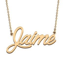 HUAN XUN Unique Made Best Friends Jaime Name Necklace for My Bitchs Birthday Gift