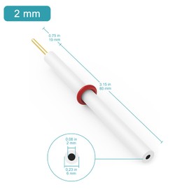 stonylab Graphite Disk Electrode 2mm Diameter Electrochemical Work Electrode High Density Graphite