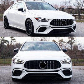 GT Style Front Grille for Mercedes X118 W118 CLA200 CLA250 CLA35 CLA45 AMG 2020+ (Silver)