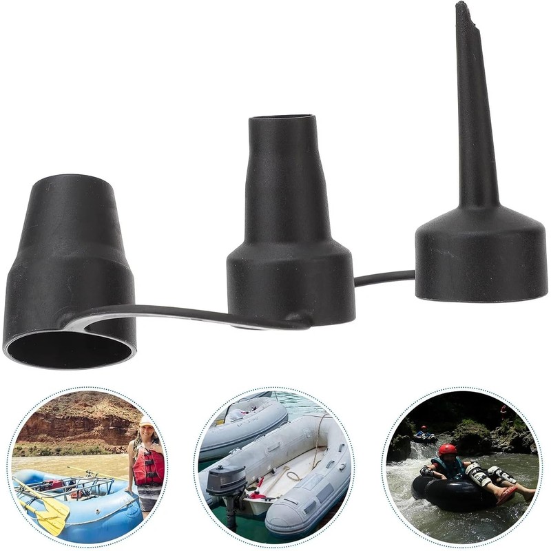 Black Inflatable Pump Adapter Plastic Nozzle Pump Nozzle Head Air