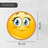 easydruck24de Smile Sticker Eyelashes I kfz291 I Round Diameter 15