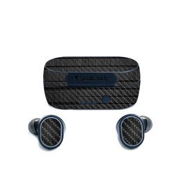 MightySkins Carbon Fiber Skin for Skullcandy Sesh True Wireless Earbuds - Carved Wood | Protective, Durable Textured Carbon Fiber Finish | Easy to Apply, Remove, and Change Styles | Made in The USA