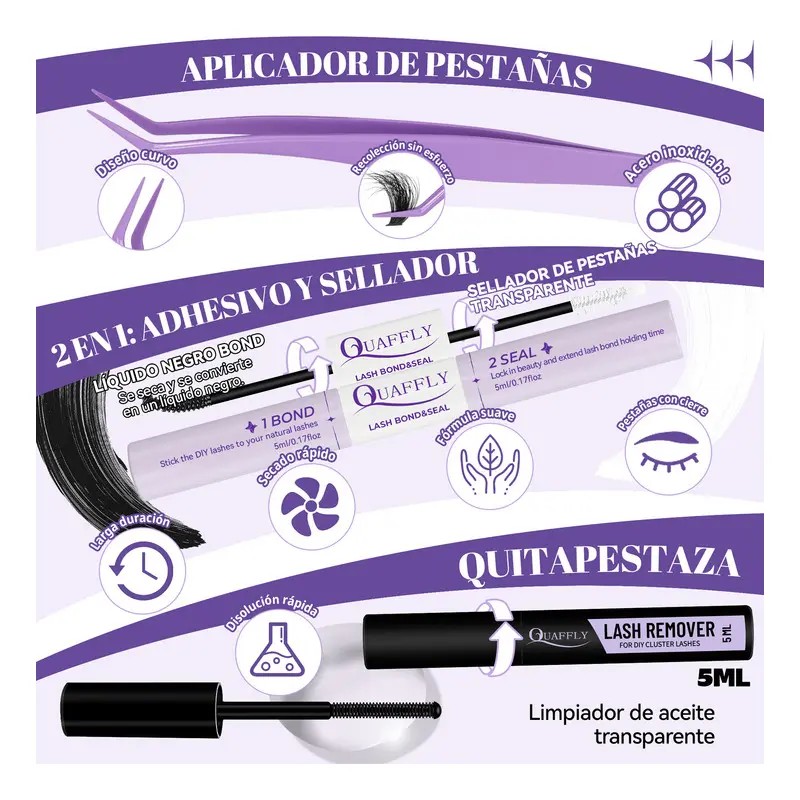Kit De Extensiones De Pestañas De 8 Estilosgran Capacidad