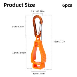 NICENEEDED 6 Pcs Glove Clips, Glove Belt Clips Glove Keeper Glove Holder Clip, Work Safety Keeper Clamp Catcher Glove Grabber Clip for Worker Construction