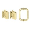 CRL Brass Pinnacle Shower Pull and Hinge Set