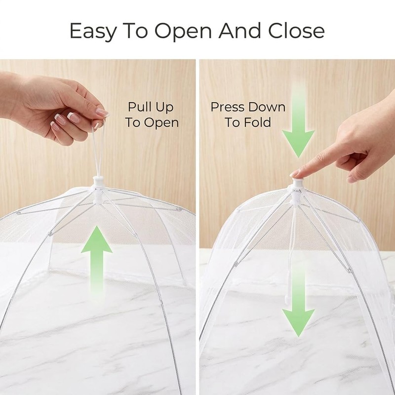Mesh Food Cover 2 Pack, Pop Up Collapsible Food Cover