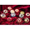 Mix of Vintage Ceramic Knobs, Pack of 12, Flower Design