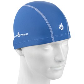 Mad Wave ERGOFIT Textile Lycra Swimming Cap, Blue