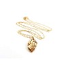 Anatomical Heart Necklace Gold