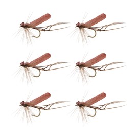 LT Easiyl 6pcs Foam Daddy Long Legs Tan Flies #10 Hook Dry Trout Fishing Flies Tan Foam Fly Fishing Lure For Salmon Fishing