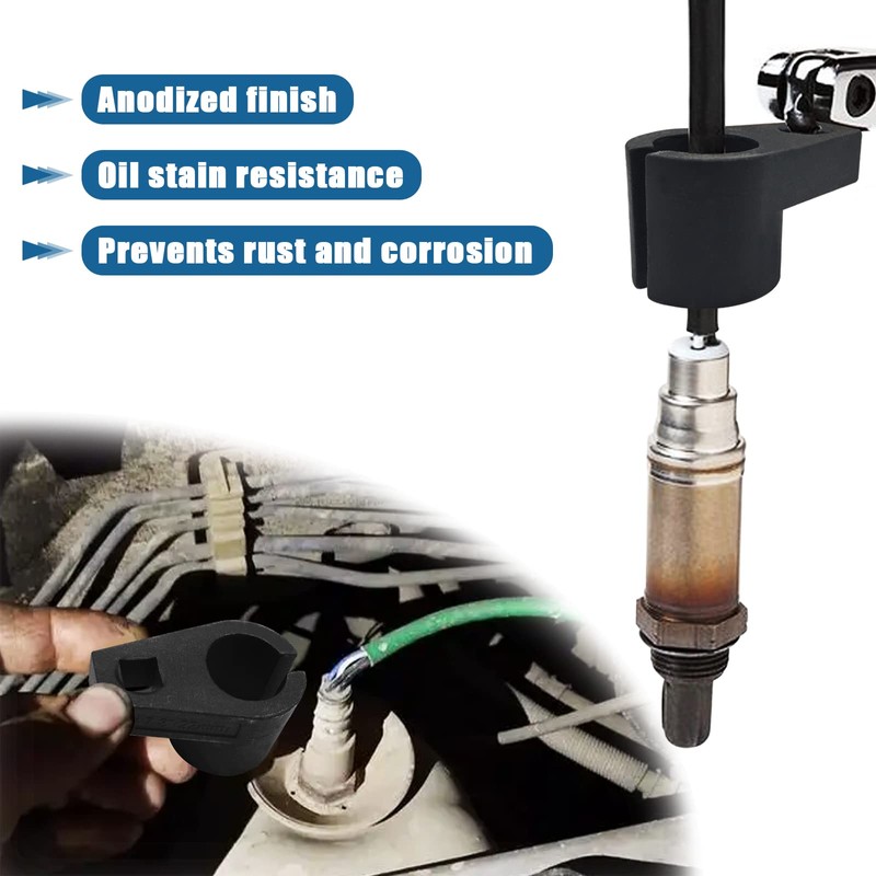 Automotive O2 Oxygen Sensor Socket Offset Wrench Remover Tool, 3/8-Inch