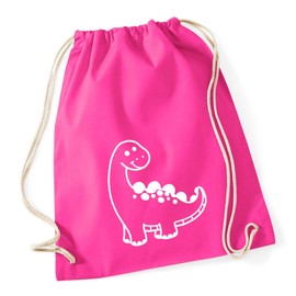 Huuraa Gym Bag Apatosaurus Dinosaur Gift Backpack 12 Litre Cotton Apatosaurus Gift Idea, fuchsia, Unit size