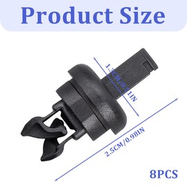 CPJJ 8 Pieces Black Trunk Hat Rack Clips Parcel Shelf Cord Clips Compatible for Renaul t Clio Megan e Scenic Laguna M odus MK1 MK2 MK3 MK4,for Nissa n Qashqa i 2007-2019,7705099001 8200675047, black