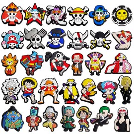 Driflo One Piece Shoe Charms, One Piece Croc Charm, 32pcs Shoe Decoration Cartoon PVC Cartoon Charms S-hoe Accessories DIY, Gifts For Boys Girls