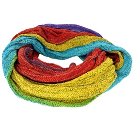Guru-Shop Soft Loop Scarf / Stole / Magic Loop Scarf / Vest / Vest / Men's / Women's / Blue Cotton / One Size / Scarves Alternative Clothing - rainbow