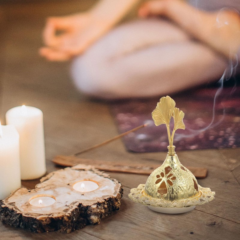 HOLIDYOYO Alloy Incense Burner Holder Retro Censer for Indoor Use