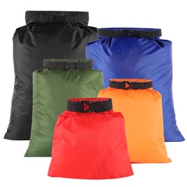Pack of 5 Waterproof Bags, 1.5/2.5/3.5/4.5/6 L Pack Bags, Waterproof Pack Bag, Portable Pack Sack, Waterproof, Ultralight for Kayaking, Diving, Hiking, Camping, Outdoor, multicoloured