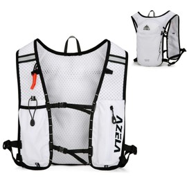JEELAD Lightweight Running Vest for Women and Men for Hiking Trail Running Gear Cycling Marathon (E-White-only Vest)