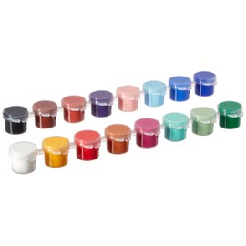 Delta Creative Paint Pots Set with Paint and Brush for Outdoors, (16 Colors)