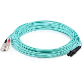 UD_AddOn 10m MT-RJ (Male) to SC (Male) Aqua OM3 Duplex Fiber OFNR (Riser-Rated) Patch Cable