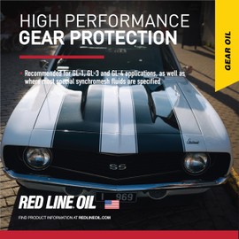 Red Line 50304 MT-90 75W-90 GL-4 Manual Transmission and Transaxle Lubricant (MTL) - 1 Quart (2 Pack)