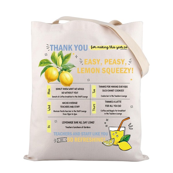 Zuo Bao Lemonade Geschenktasche für Lehrer, Lebensende, Gastgeschenk zum Schuljahresende,