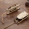 BESPORTBLE Mini Sledge Miniature Wooden Mini Sledge Kit Table Top