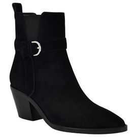 Nine West Women's LEMONE Ankle Boot, Black Suede 001, 8