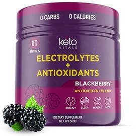 Keto Vitals Polvo de electrolitos  Electrolitos aptos para Keto con potasio, magnesio, sodio y calcio  Mezcla de bebida energética suplemento de...   
