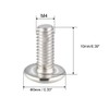 sourcing map Machine Screws, M4x10mm Phillips Screw, 304 Stainless Steel,