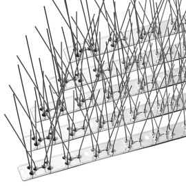 OFFO Bird Spikes with Stainless Steel Base, Covers 73.7 Feet(22.5m) Durable Bird Spikes Arrow Pigeon Spikes Fence Kit for Keeping Small Bird, Crows and Woodpeckers Away