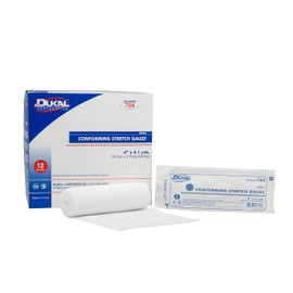 Dukal Conforming Stretch Gauze - Sterile, 4" x 4.1yds - Model 704 - Bag of 12