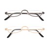 Half Frame Reading Glasses, Half Metal Moon Readers for Women