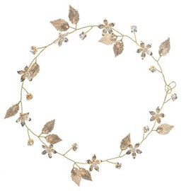 FOMIYES Diadema De Flores De Novia Tocados De Novia Para Boda Tocado De Vintage Tocado De Flor De Tiara Para La Boda De La Diadema Con Lazo De Barroco Enredadera