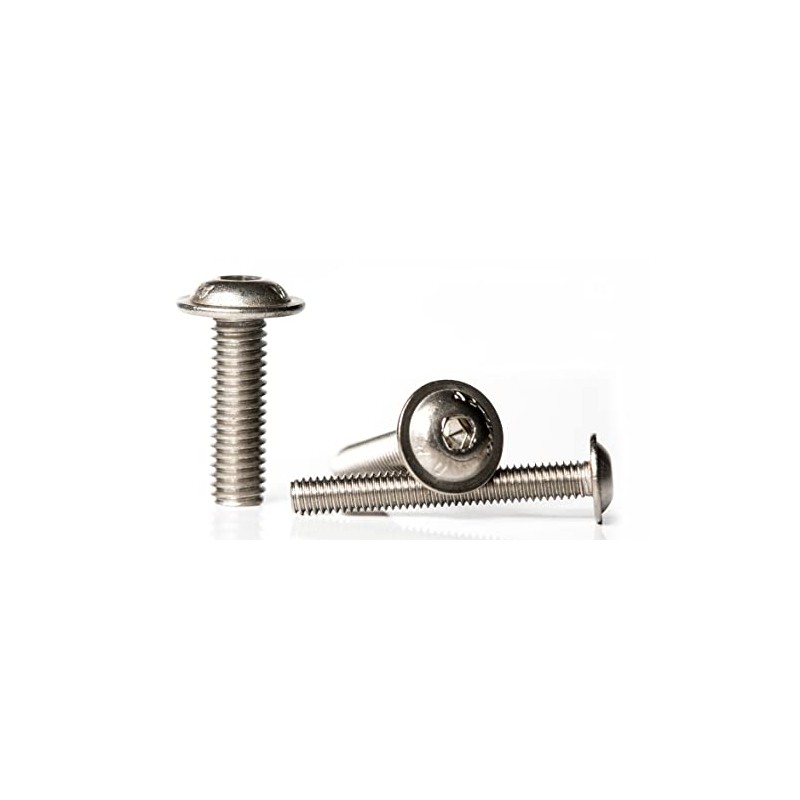 A2 Stainless Steel Flanged Button Head Screws Bolts Allen Socket