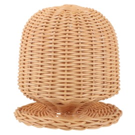 TEHAUX Woven Rattan Hat Holder Display Stand, 17cm Hat Display Stand Stylish Rattan Cap Stand for Organizing Hats and Caps, Table Hat Rack Ideal for Home Decor or Retail Display