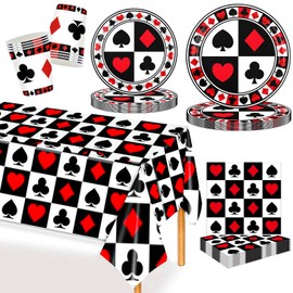 Casino Party Decorations Poker Party Tableware Set Casino Night Poker Club Birthday Party Birthday Party Supplies Birthday Plates Dot Party Dinnerware Set