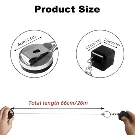 SHYSBV 2Pcs Snooker Pool Cues Chalk Holder, Black 8 Ball Chalk Holder - Retractable and Extendable Cue Chalk Clip Snooker Cues Chalk Box, Pool Cues Chalk Bag with Retractable Key Rings